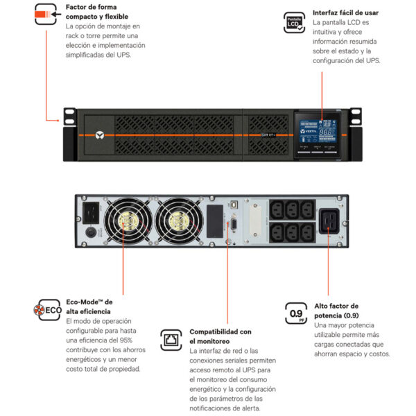 UPS Vertiv™ Liebert® GXT RT+1KVA-3KVA